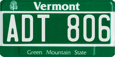 VT license plate ADT806