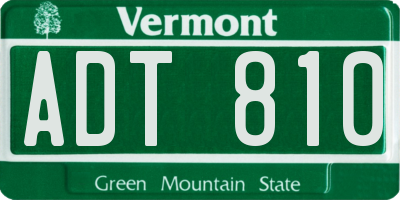 VT license plate ADT810