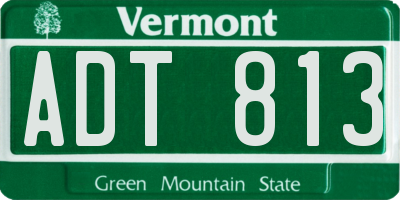 VT license plate ADT813