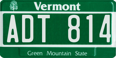 VT license plate ADT814