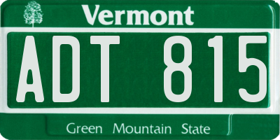 VT license plate ADT815