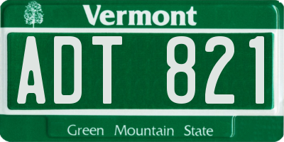 VT license plate ADT821