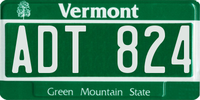 VT license plate ADT824