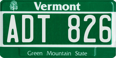 VT license plate ADT826