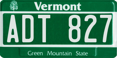 VT license plate ADT827