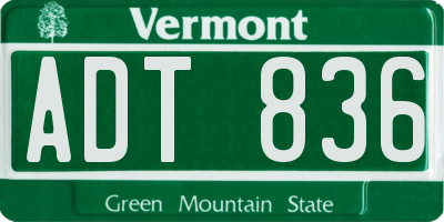VT license plate ADT836