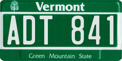 VT license plate ADT841