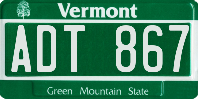 VT license plate ADT867