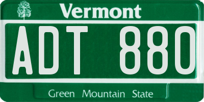VT license plate ADT880