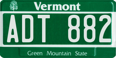VT license plate ADT882
