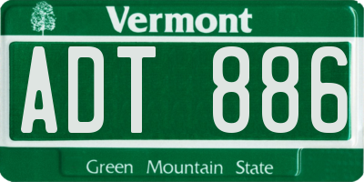 VT license plate ADT886