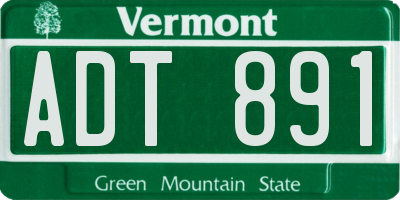 VT license plate ADT891