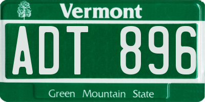 VT license plate ADT896