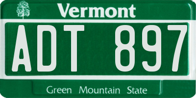 VT license plate ADT897