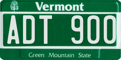VT license plate ADT900