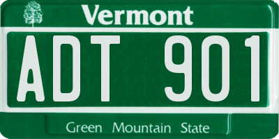 VT license plate ADT901