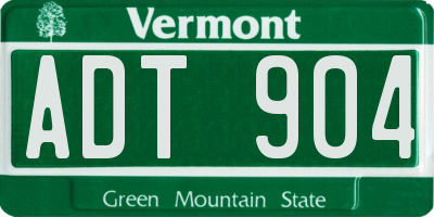 VT license plate ADT904
