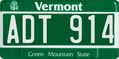 VT license plate ADT914