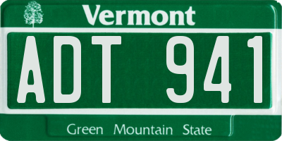 VT license plate ADT941