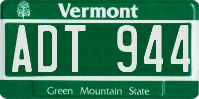 VT license plate ADT944