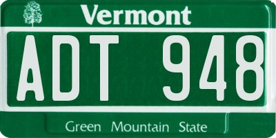 VT license plate ADT948