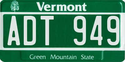 VT license plate ADT949