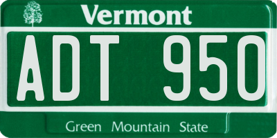 VT license plate ADT950