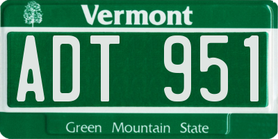 VT license plate ADT951