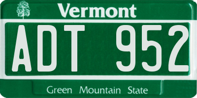 VT license plate ADT952