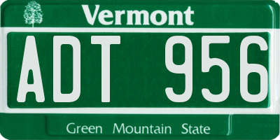 VT license plate ADT956