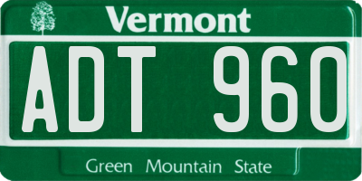 VT license plate ADT960