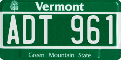 VT license plate ADT961