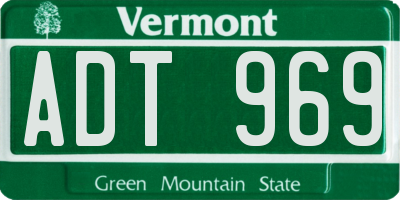 VT license plate ADT969