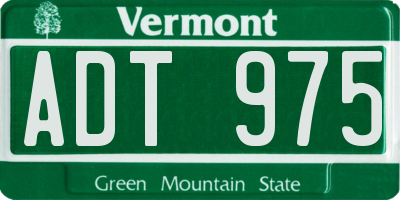 VT license plate ADT975