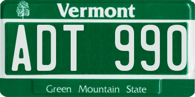 VT license plate ADT990