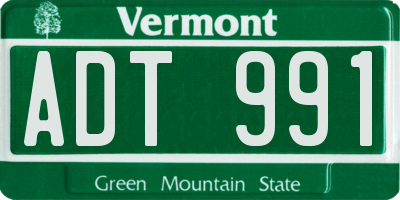 VT license plate ADT991