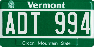 VT license plate ADT994