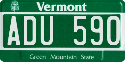 VT license plate ADU590