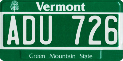 VT license plate ADU726