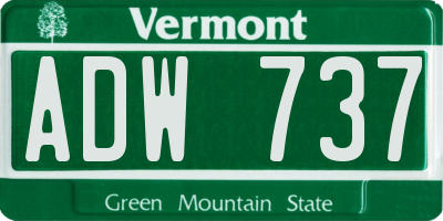 VT license plate ADW737