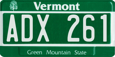 VT license plate ADX261