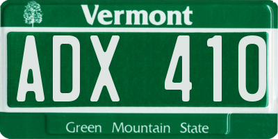 VT license plate ADX410