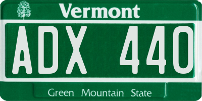 VT license plate ADX440