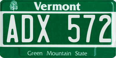 VT license plate ADX572