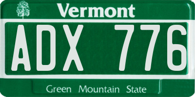 VT license plate ADX776