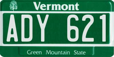 VT license plate ADY621