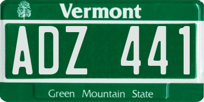 VT license plate ADZ441