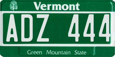 VT license plate ADZ444
