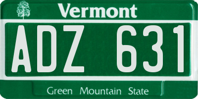 VT license plate ADZ631
