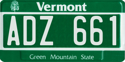 VT license plate ADZ661